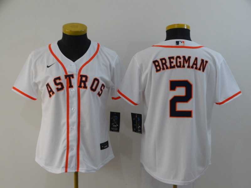 Women Astros 2 Alex Bregman White 2020 Nike Cool Base Jersey,We sell and wholesale Women Astros 2 Alex Bregman White 2020 Nike Cool Base Jersey on line form chian!